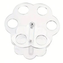 1pc 6-Hole Transparent Ice Cream Cone Display Stand, Waffle Cone Holder, Sweet Cone Rack - Clear - View 5