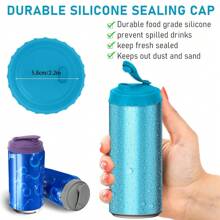 1/6 nắp lon nước ngọt bằng silicon có thể tái sử dụng, nắp đậy đồ uống kích thước tiêu chuẩn cho nước ngọt, đồ uống tăng lực, nước trái cây, thích hợp cho cuộc sống hàng ngày và lưu trữ đồ uống tiệc tại nhà - Nhiều màu - Xem 5
