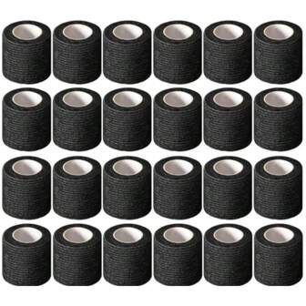 3/6/12/24pcs 1(2.5cm)/2(5cm)/4(10cm) In Tattoo Self Adhesive Elastic Bandage Cohesive Anti-Slip Tattoo Grip Wrap Tape Elastoplast For Knee Finger Ankle Palm Aid Pet ,Sport