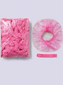 100pcs Reusable Waterproof Shower Cap, Multi-Color Food Wrap Fresh Keeping Film, Home Decoration, Christmas Gifts, Home Gifts, Room Decoration - Multicolor - View 6