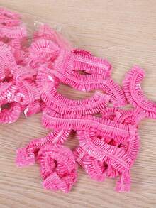 100pcs Reusable Waterproof Shower Cap, Multi-Color Food Wrap Fresh Keeping Film, Home Decoration, Christmas Gifts, Home Gifts, Room Decoration - Multicolor - View 3