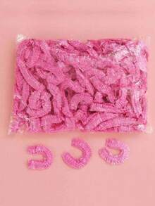 100pcs Reusable Waterproof Shower Cap, Multi-Color Food Wrap Fresh Keeping Film, Home Decoration, Christmas Gifts, Home Gifts, Room Decoration - Multicolor - View 5