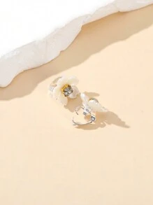 10pcs Rhinestone Floral Decor Suitable For Daily Wear Valentine's Day Valentines Hair Clips Claw Clips Hair Claws Hair Slide Hair Barrettes, School Stuff, Flower, Vacation Outfits Woman, Looks Of Party, Hair Accessories, Head Accessories, Hair Accessories For Women, Hairpin, Boho Style - White - View 3