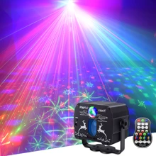 Sprachaktivierte 2-in-1 Mini-Laserleuchte mit Fernbedienung, USB-Aufladung, Party-Licht, DJ-Disco-Licht, kostenlose Installation für Zuhause, Party, Geburtstag, Club, Camping, Feiertage, Halloween, Weihnachten Lichtshow