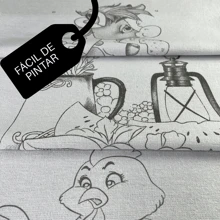 Kit Pano De Prato Riscado Para Pintura Branco Pintar - 10 Un