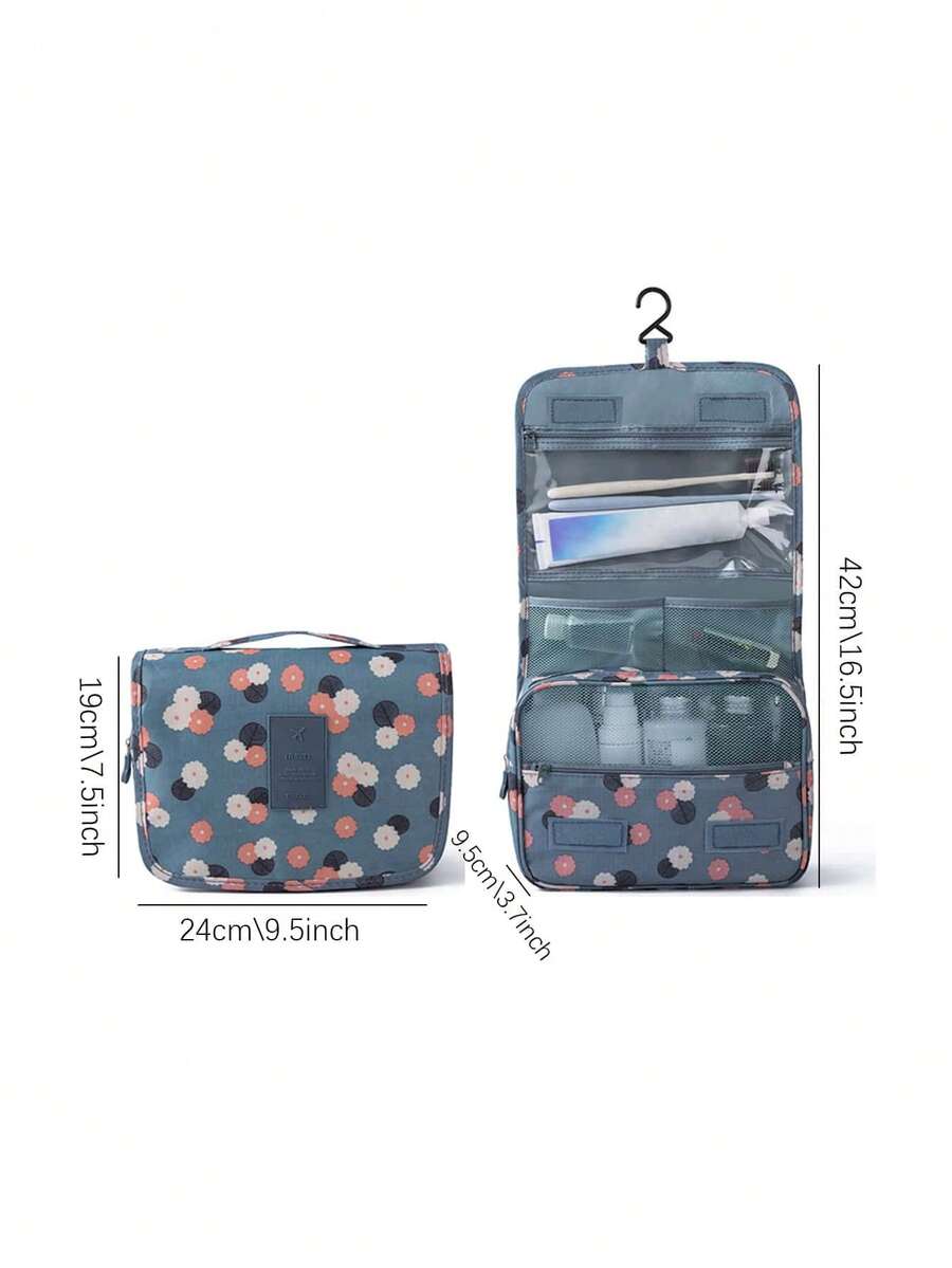 1PC Navy Blue Star Wash Bag, Large Capacity Hanging Handbag, Can Be