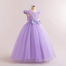 Tween Girl Fancy Rapunzel Sparkle Princess Birthday Dress Lavender Flower Girl Dress Maxi Gown Special Occasion Dress Pageant Princess Dress