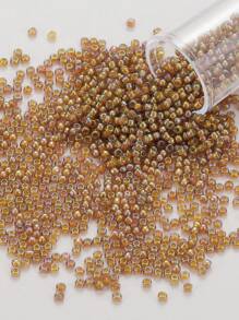1400入組2mm混色玻璃圓形散珠,適用於手鍊、項鍊和珠寶製作 - 墨綠色 - 查看 5