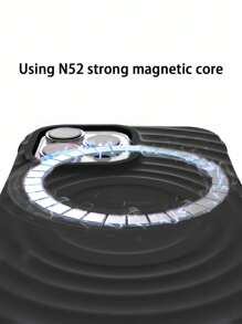 Iphone 16 New Arrival Liquid Magnetic Phone Case Compatible With IPhone & Samsung - Black - View 5