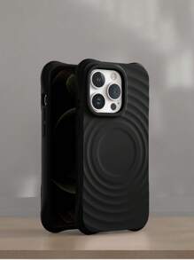 Iphone 16 New Arrival Liquid Magnetic Phone Case Compatible With IPhone & Samsung - Black - View 1
