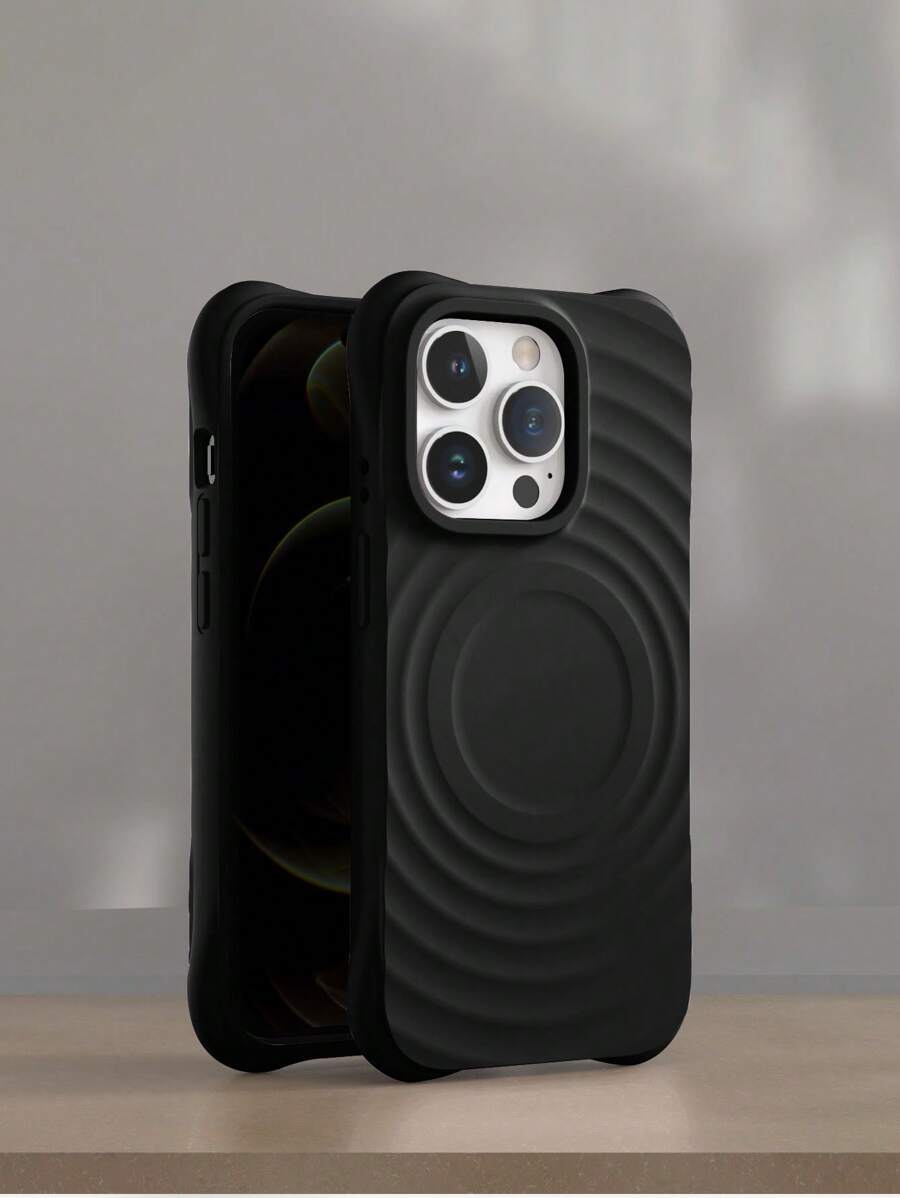 Iphone 16 New Arrival Liquid Magnetic Phone Case Compatible With IPhone & Samsung - Black - View 1