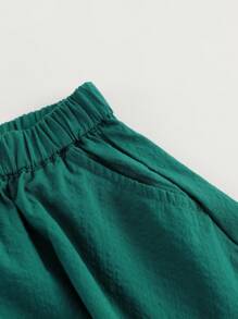 MARC&JANIE 2pcs Young Girl Sweet Cute Ruffle Cap Sleeve Round Neck Top And Shorts Set For Summer - Green - View 10