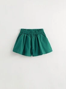 MARC&JANIE 2pcs Young Girl Sweet Cute Ruffle Cap Sleeve Round Neck Top And Shorts Set For Summer - Green - View 8