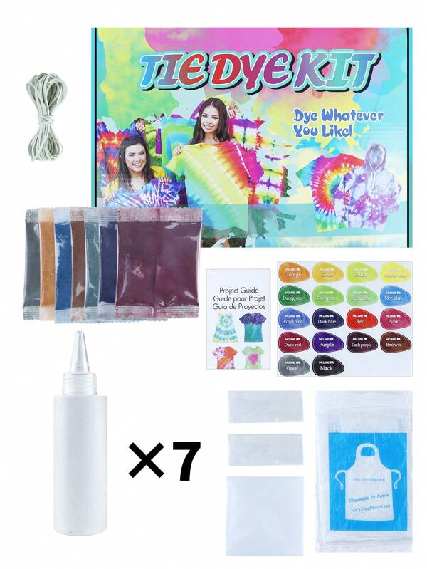 3/5/7/12/18pcs Handmade Tie-Dye Set DIY Children's Pigment Plant Cold Dye Creative Gift For Elementary School Handicraft Class, Handmade Tie-Dye Set, Cultivate Children's Practical Ability