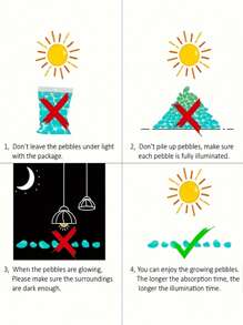 100/1000pcs Luminous Stones, Resin Glow In The Dark Rocks For Halloween Decor, Micro Landscape, Bonsai Decor, Pathway, Aquarium, Lawn, Yard, Home DIY Decor,Fall Decor - Blue - View 10