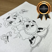 Kit Pano De Prato Riscado Para Pintura Branco Pintar - 10 Un