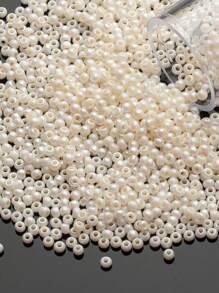 1400pcs 1.9mm Cream Series Glass Beads For Diy Bracelet And Necklace Making - Dusty Pink - View 7