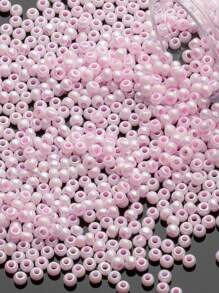 1400pcs 1.9mm Cream Series Glass Beads For Diy Bracelet And Necklace Making - Dusty Pink - View 9