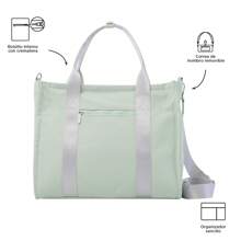 TOTTO Crossbody Bag Green Meadow Mist TBag M 40x32x18 Cm 100% Cotton 18oz Canvas 210g - 綠色 - 查看 4
