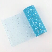 闪光亮片薄纱卷 15 厘米 * 10 码薄纱卷轴芭蕾舞短裙欧根纱激光 DIY 圣诞婚礼装饰生日派对用品，圣诞节 - 彩色 - 查看 22