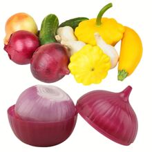 2pcs Onion Savers Storage Container, Classic Onion Shaped Food Saver, Keeping Food Fresh - Purple - View 3
