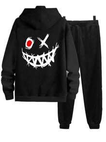 Men Hoodies - 黑色 - 查看 1