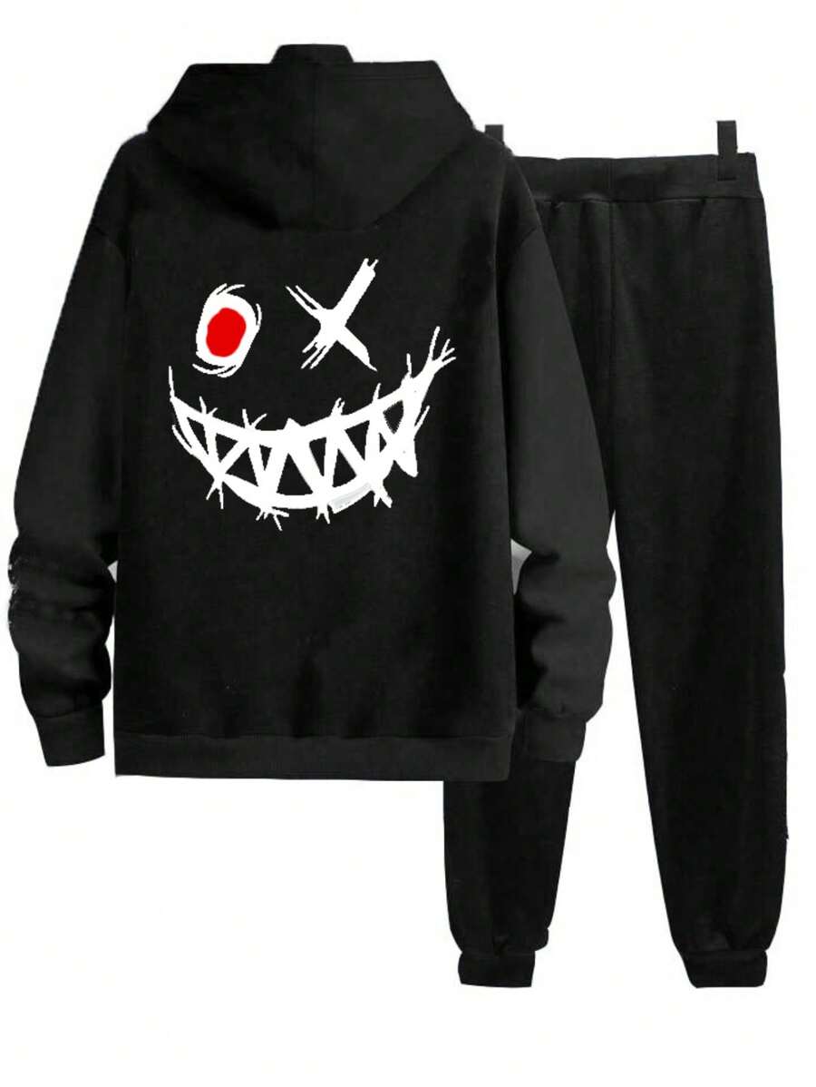 Men Hoodies - 黑色 - 查看 1