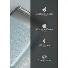 1入組強大可充電剃刀專業長續航電動剃刀光頭刮鬍機迷你鬚髮修剪器