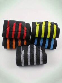 1pc Sports Compression Wrist Wrap With Elastic Strap, Wrist Bandage For Injury Prevention, Weightlifting And Pressure Support - Yellow - View 4