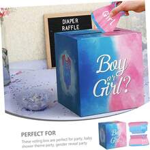 Gender Reveal Voting Box, Baptism Party Voting, Gender Voting Game - Pink - View 2