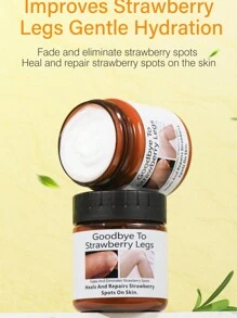 MOOYAM Crema Remueve Piel de Fresa 120g, Hidratante, Nutritiva, Antienvejecimiento, Iluminante, Calmante, Crema Reparadora de Piel del Muslo, Brazo y Cuello para hombres y mujeres para el cuidado de la piel y facial - Blanco - Ver 3