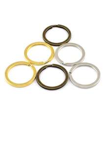 5pcs/Pack 28mm Flat Circle Keychain Pendant DIY Accessories Closed Jump Ring For Jewelry Making