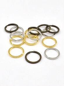 5pcs/Pack 28mm Flat Circle Keychain Pendant DIY Accessories Closed Jump Ring For Jewelry Making