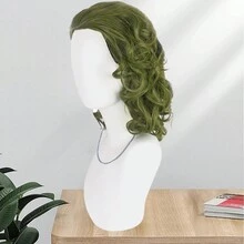Clown Costume Wigs Green Short Curly Wig 35cm 14inch Synthetic Wig Movie Cosplay Wig For Halloween Cosplay Party - Green - View 4