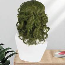 Clown Costume Wigs Green Short Curly Wig 35cm 14inch Synthetic Wig Movie Cosplay Wig For Halloween Cosplay Party - Green - View 5