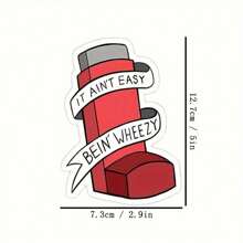 It Ain't Easy Bein' Wheezy Sticker - Sticker Graphic - Auto, Wall, Laptop, Cell, Truck Sticker For Windows, Cars, Trucks Back To School