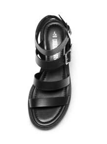 Women's Platform Wedge Sandals Chunky Heel Sandals Comfortable Strappy Dressy Casual Buckle Ladies Summer Vacation Summer Shoes - 黑色 - 查看 7