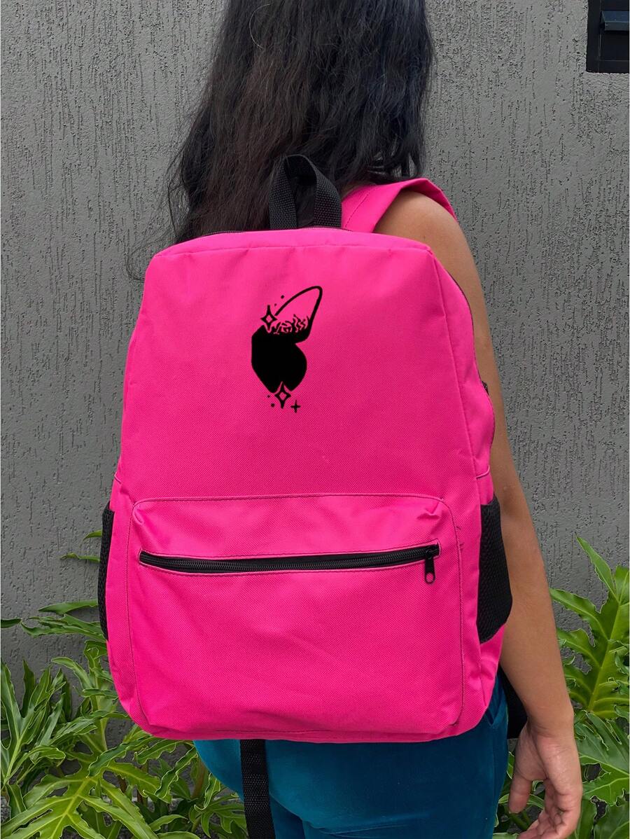 Women Functional Backpacks - 玫紅色 - 查看 1
