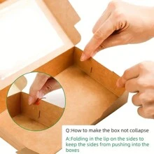 36 Hộp bánh quy Hộp bánh ngọt, Cửa sổ trong suốt Hộp quà tặng bánh Kraft Hộp quà tặng cao cấp cho món tráng miệng, bánh rán, bánh nướng, kẹo, bánh nướng nhỏ, bánh nướng xốp, Macarons Túi quà tiệc Đồ dùng học tập nhà bếp Túi thực phẩm Hộp thực phẩm Thích hợp cho kẹo Bánh quy sô cô la, v.v. - màu nâu - Xem 8
