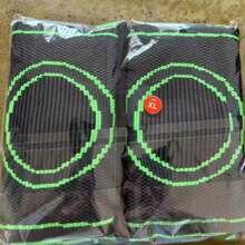 1 pieza/2 piezas Rodilleras transpirables tejidas con cierre de gancho y bucle, elásticas, absorbentes del sudor, de gran estiramiento, con protección de rodilla engrosada para actividades al aire libre como montañismo, patinaje, baloncesto, correr, etc. Accesorios de gimnasio, rodilleras deportivas, rodilleras de gimnasio