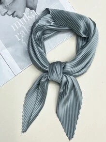 新款簡約純色方巾，70cm壓花絲巾，適用於女性，多功能、萬能，可作腰帶、髮帶、頸巾或時尚頸巾。巾帶，頭帶，髮箍，讓您的造型更加華麗。 - 多色 - 查看 2