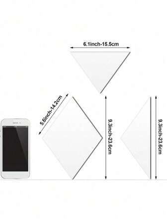 32/58st 50*100/100*100cm Akrylspegelväggdekal, DIY-borttagbara väggdekaler, Art Diamond Spegelplattor, För hem Kök Vardagsrum Sovrum TV Bakgrundsdekor