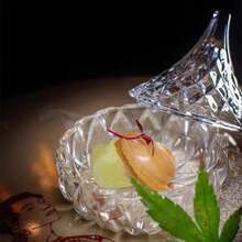 1 个玻璃水滴形糖果罐食品容器、储物、厨房收纳、厨房用品、房间装饰、家居装饰。 - 透明 - 查看 5