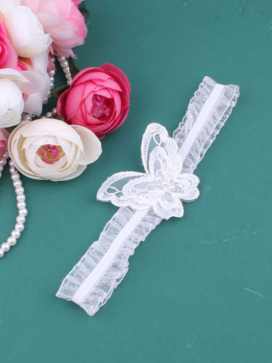 Ligas De Novia Liga De Novia Con Encaje - Color Marfil Y Cinta Azul,  Elástica Con Lazos Y Colgantes Liga Elástica Boda Marfil Azul, image size:900x1198