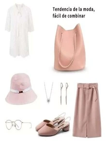 Women's Casual Bag 4 Pieces - 粉色 - 查看 3