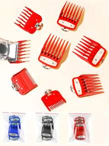 1 set de 8 piezas Juego de peines guía para cortapelos para hombres, compatible con recortadoras de cabello 8148, herramientas para el cabello, productos y accesorios para peluquería, salón de belleza, esenciales de viaje, vuelta al cole, accesorios para el cabello para mujeres, cepillo para peinado hacia atrás, accesorios de peluquería, secador de pelo - Multicolor - Ver 2