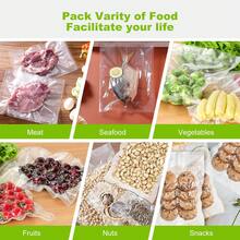 3 卷真空封口袋，真空密封膜，带标签的食品真空袋，适用于所有真空封口机，用于真空低温烹饪冷冻袋（真空袋卷 *3 + 标签 *10），储物，厨房收纳，厨房用品，房间装饰，家居装饰。 - 白色 - 查看 4