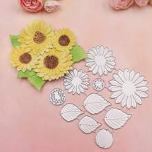 1 szt. Liście i kępy trawy Bukiet słoneczników Koniczyna Powodzenia kartka z życzeniami Sztancowanie Stal węglowa Tłoczenie szablon do cięcia DIY Scrapbooking, rzemiosło