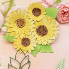 1 szt. Liście i kępy trawy Bukiet słoneczników Koniczyna Powodzenia kartka z życzeniami Sztancowanie Stal węglowa Tłoczenie szablon do cięcia DIY Scrapbooking, rzemiosło