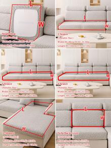 1 Miếng Không thấm nước Nhung Dệt hoa Bốn phổ cập Chống bụi Bọc ghế sofa Với Đã chia ra Nắp đệm , Phong cách hiện đại Chống nước Thú cưng Thân thiện Tấm bọc Ghế Sô pha Dài , Chống xước Màu thuần Sofa Người bảo vệ Thích hợp Đối với Hình chữ L Sofa , Và 1/2/3/4 An ninh Sofa ( Riêng biệt ) - Màu Xám nhạt - Xem 4